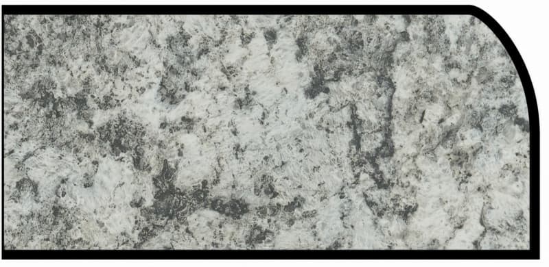 Formica IdealEdge 9308-46 Geriba Gray Etchings Finish Waterfall Edge Molding, 1-1/2" H x 144" L