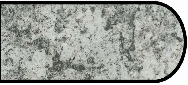 Formica IdealEdge 9308-46 Geriba Gray Etchings Finish Bullnose Edge Molding, 1-1/2" H x 144" L