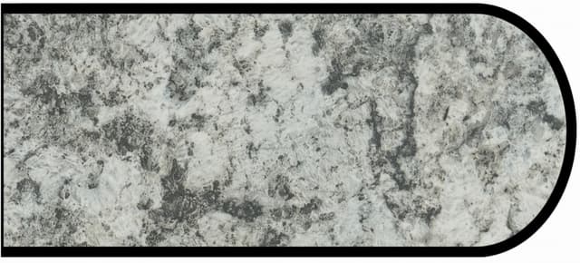 Formica Bullnose Profile High Pressure Laminate Ideal Edge Molding, Geriba Gray 9308, Etchings Finish