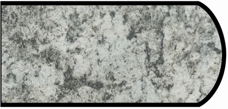 Formica IdealEdge 9308-46 Geriba Gray Etchings Finish Double Radius Edge Molding, 1-1/2" H x 144" L