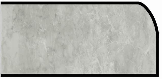 Formica Waterfall Profile High Pressure Laminate Ideal Edge Molding, White Bardiglio 9306, Matte Finish