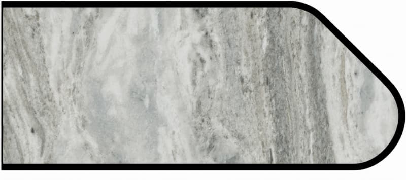 Formica IdealEdge 9302-34 Fantasy Marble Scovato Finish Ogee Edge Molding, 1-1/2" H x 144" L