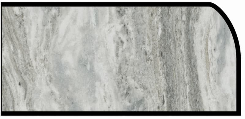Formica IdealEdge 9302-34 Fantasy Marble Scovato Finish Waterfall Edge Molding, 1-1/2" H x 144" L