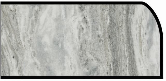 Formica Waterfall Profile High Pressure Laminate Ideal Edge Molding, Fantasy Marble 9302, Scovato Finish
