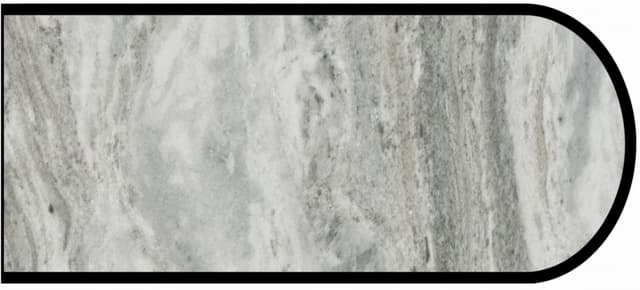Formica Bullnose Profile High Pressure Laminate Ideal Edge Molding, Fantasy Marble 9302, Scovato Finish