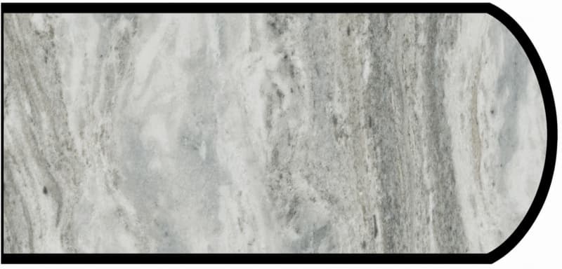 Formica IdealEdge 9302-34 Fantasy Marble Scovato Finish Double Radius Edge Molding, 1-1/2" H x 144" L