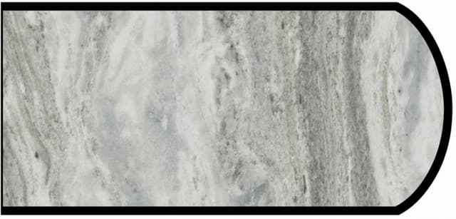Formica Double Radius Profile High Pressure Laminate Ideal Edge Molding, Fantasy Marble 9302, Scovato Finish