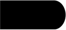 Formica IdealEdge 909-42 Black Sparkle Finish Bullnose Edge Molding, 1-1/4" H x 144" L