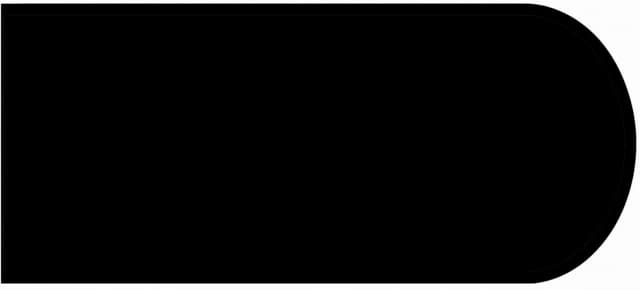 Formica Bullnose Profile High Pressure Laminate Ideal Edge Molding, Black 909, Sparkle Finish