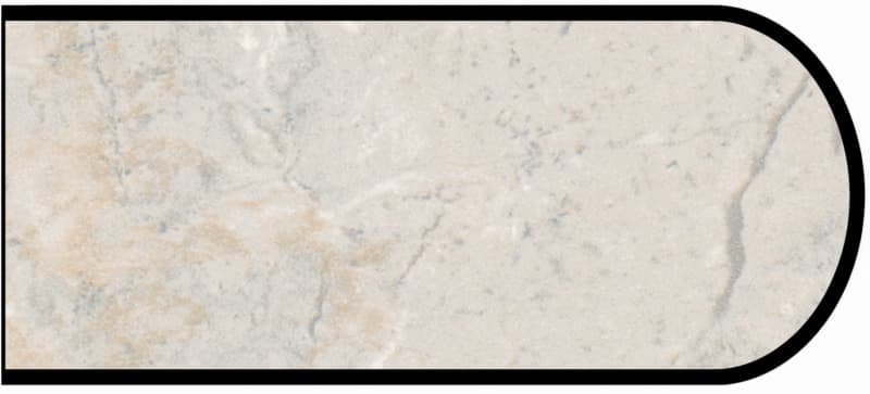Formica IdealEdge 7735-58 Portico Marble Matte Finish Bullnose Edge Molding, 1-1/2" H x 144" L