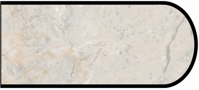 Formica Bullnose Profile High Pressure Laminate Ideal Edge Molding, Portico Marble 7735, Matte Finish