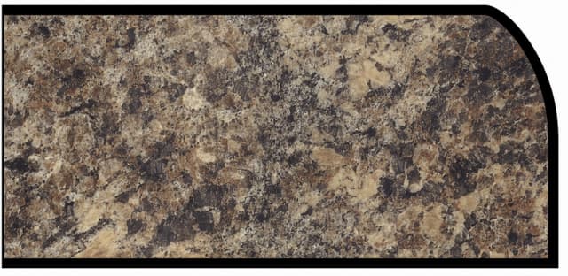 Formica Waterfall Profile High Pressure Laminate Ideal Edge Molding, Jamocha Granite 7734, Etchings Finish