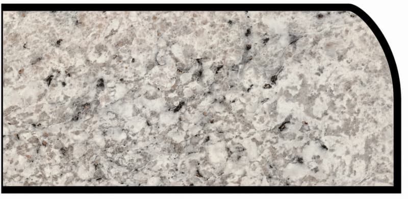 Formica IdealEdge 6697-46 Argento Romano Etchings Finish Waterfall Edge Molding, 1-1/2" H x 144" L