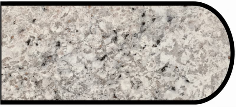 Formica IdealEdge 6697-46 Argento Romano Etchings Finish Bullnose Edge Molding, 1-1/2" H x 144" L