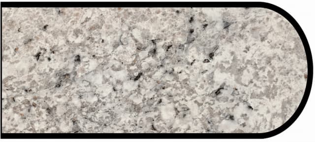 Formica Bullnose Profile High Pressure Laminate Ideal Edge Molding, Argento Romano 6697, Etchings Finish