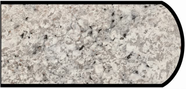 Formica Double Radius Profile High Pressure Laminate Ideal Edge Molding, Argento Romano 6697, Etchings Finish
