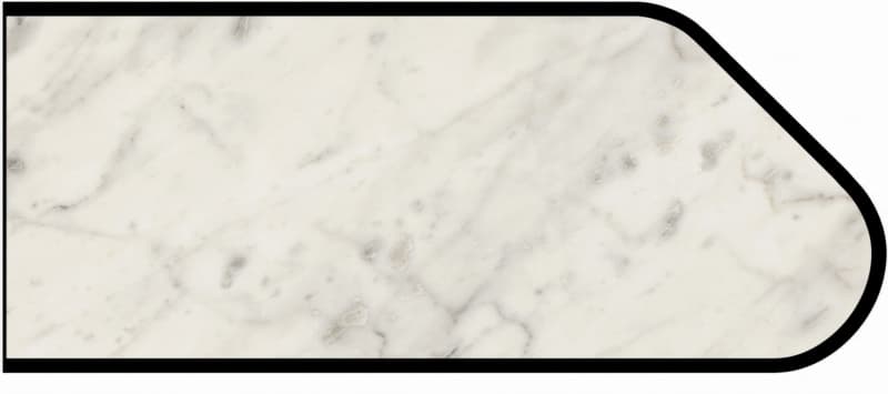 Formica IdealEdge 6696-58 Carrara Bianco Matte Finish Ogee Edge Molding, 1-1/2" H x 144" L