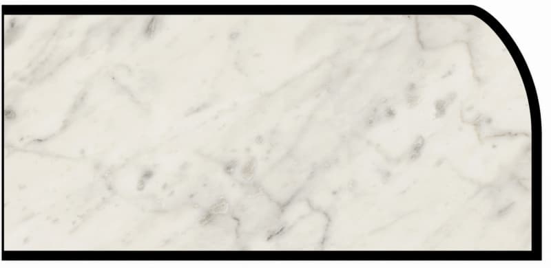 Formica IdealEdge 6696-46 Carrara Bianco Etchings Finish Waterfall Edge Molding, 1-1/2" H x 144" L