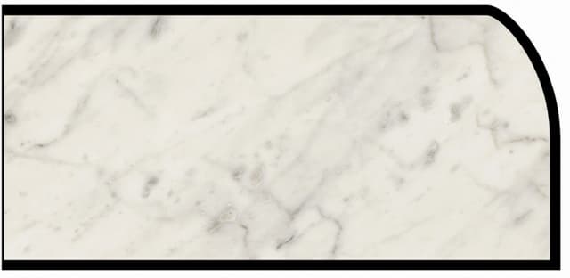 Formica Waterfall Profile High Pressure Laminate Ideal Edge Molding, Carrara Bianco 6696, Etchings Finish