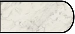 Formica IdealEdge 6696-58 Carrara Bianco Matte Finish Bullnose Edge Molding, 1-1/2" H x 144" L