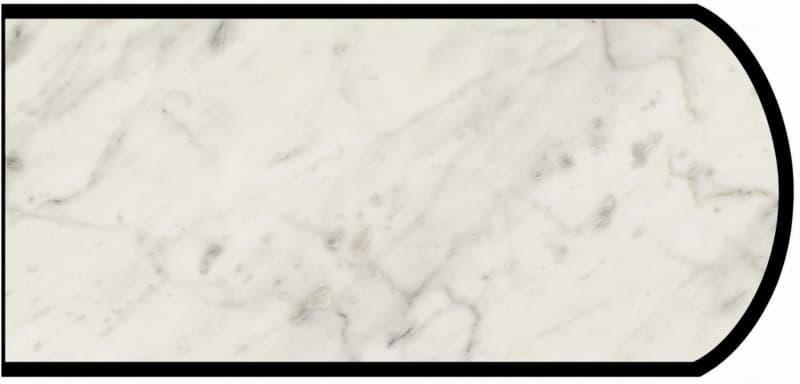 Formica IdealEdge 6696-46 Carrara Bianco Etchings Finish Double Radius Edge Molding, 1-1/2" H x 144" L