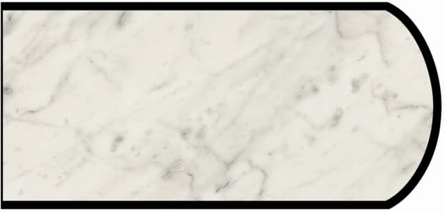 Formica Double Radius Profile High Pressure Laminate Ideal Edge Molding, Carrara Bianco 6696, Etchings Finish