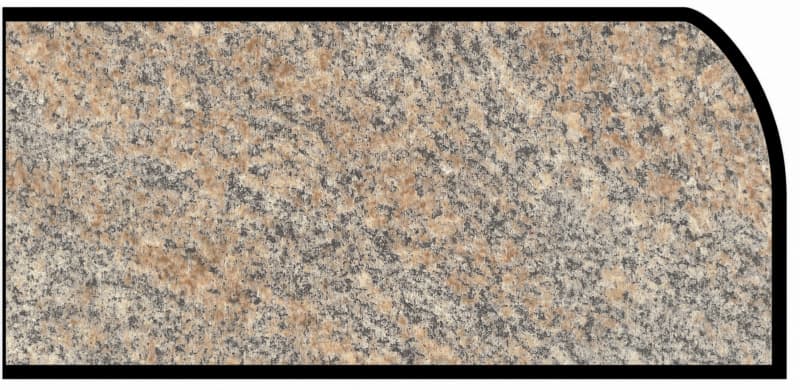 Formica IdealEdge 6222-RD Brazilian Brown Granite Radiance Finish Waterfall Edge Molding, 1-1/2" H x 144" L