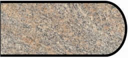 Formica IdealEdge 6222-58 Brazilian Brown Granite Matte Finish Bullnose Edge Molding, 1-1/4" H x 144" L