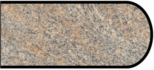 Formica Bullnose Profile High Pressure Laminate Ideal Edge Molding, Brazilian Brown Granite 6222, Matte Finish
