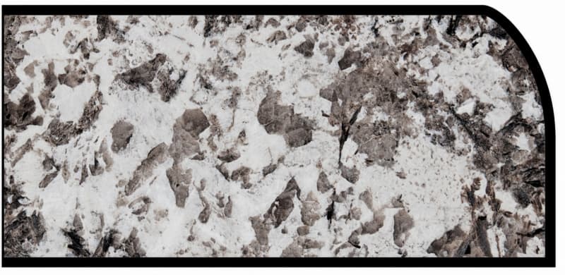 Formica IdealEdge 6001-58 Bianco Antico Matte Finish Waterfall Edge Molding, 1-1/2" H x 144" L