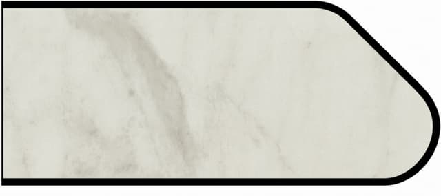 Formica Ogee Profile High Pressure Laminate Ideal Edge Molding, Calacatta Cava 5018, Satin Touch Finish