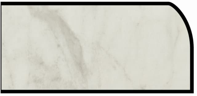 Formica Waterfall Profile High Pressure Laminate Ideal Edge Molding, Calacatta Cava 5018, Satin Touch Finish