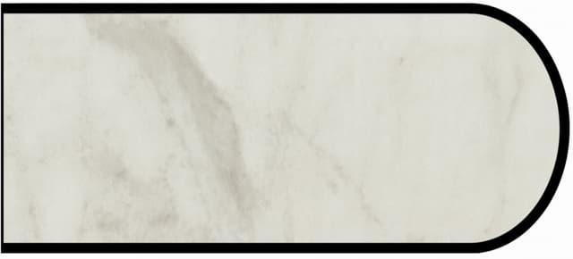 Formica Bullnose Profile High Pressure Laminate Ideal Edge Molding, Calacatta Cava 5018, Satin Touch Finish