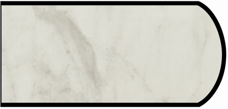 Formica IdealEdge 5018-11 Calacatta Cava Satin Touch Finish Double Radius Edge Molding, 1-1/2" H x 144" L