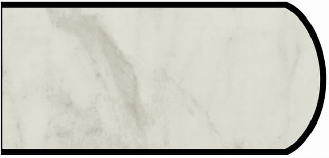 Formica Double Radius Profile High Pressure Laminate Ideal Edge Molding, Calacatta Cava 5018, Satin Touch Finish