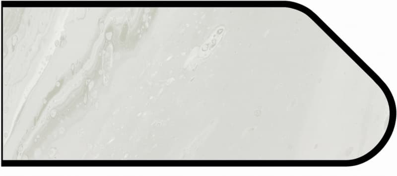 Formica IdealEdge 5014-11 White Painted Marble Satin Touch Finish Ogee Edge Molding, 1-1/2" H x 144" L