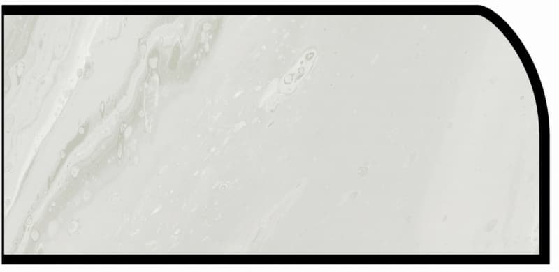 Formica IdealEdge 5014-11 White Painted Marble Satin Touch Finish Waterfall Edge Molding, 1-1/2" H x 144" L