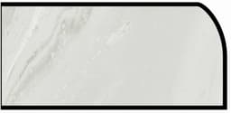 Formica IdealEdge 5014-11 White Painted Marble Satin Touch Finish Waterfall Edge Molding, 1-1/2" H x 144" L