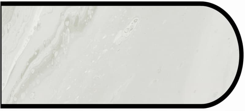 Formica IdealEdge 5014-11 White Painted Marble Satin Touch Finish Bullnose Edge Molding, 1-1/2" H x 144" L
