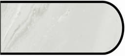 Formica IdealEdge 5014-11 White Painted Marble Satin Touch Finish Bullnose Edge Molding, 1-1/2" H x 144" L