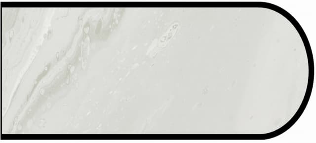 Formica Bullnose Profile High Pressure Laminate Ideal Edge Molding, White Painted Marble 5014, Satin Touch Finish