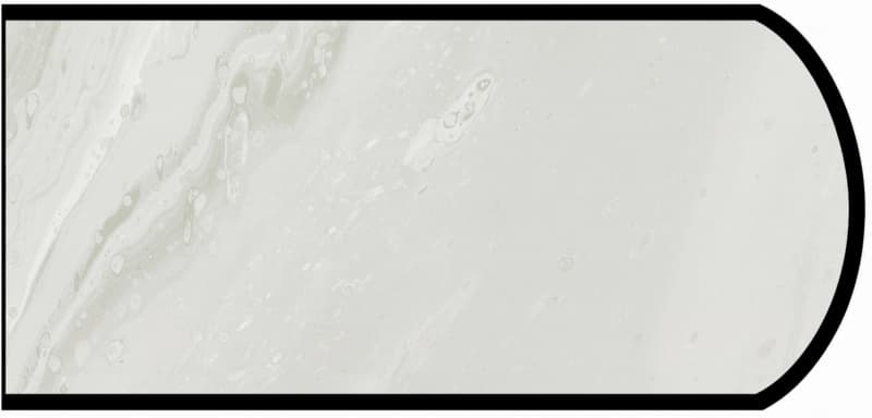 Formica IdealEdge 5014-11 White Painted Marble Satin Touch Finish Double Radius Edge Molding, 1-1/2" H x 144" L