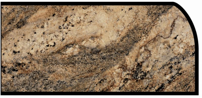 Formica IdealEdge 3547-34 Lapidus Brown Scovato Finish Waterfall Edge Molding, 1-1/2" H x 144" L