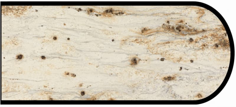 Formica IdealEdge 3546-ML River Gold Monolith Finish Bullnose Edge Molding, 1-1/2" H x 144" L