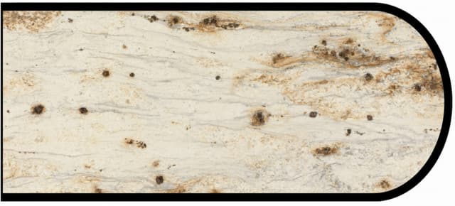 Formica Bullnose Profile High Pressure Laminate Ideal Edge Molding, River Gold 3546, Etchings Finish