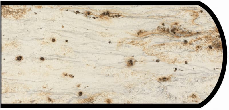 Formica IdealEdge 3546-ML River Gold Monolith Finish Double Radius Edge Molding, 1-1/2" H x 144" L
