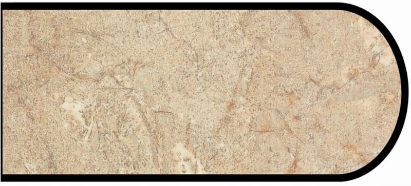Formica IdealEdge 3526-46 Travertine Etchings Finish Bullnose Edge Molding, 1-1/4" H x 144" L