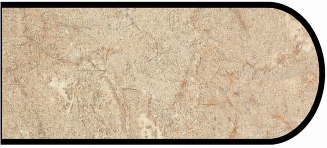 Formica Bullnose Profile High Pressure Laminate Ideal Edge Molding, Travertine 3526, Etchings Finish