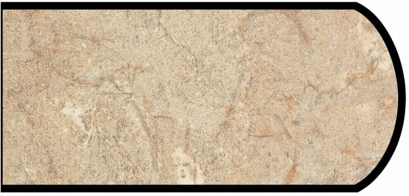 Formica IdealEdge 3526-46 Travertine Etchings Finish Double Radius Edge Molding, 1-1/2" H x 144" L