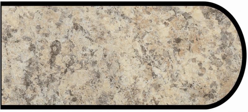 Formica IdealEdge 3496-46 Belmonte Granite Etchings Finish Bullnose Edge Molding, 1-1/2" H x 144" L